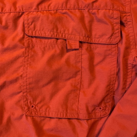 Columbia Titanium Long Sleeve Button Up Nylon Red/OrangeFishing Shirt Mens XXL - Picture 3 of 11